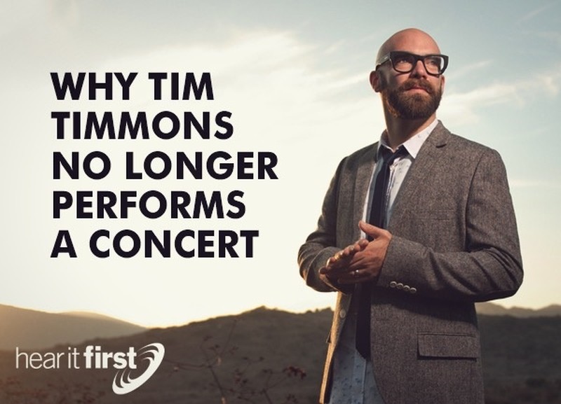 Why Tim Timmons No Longer Performs a Concert