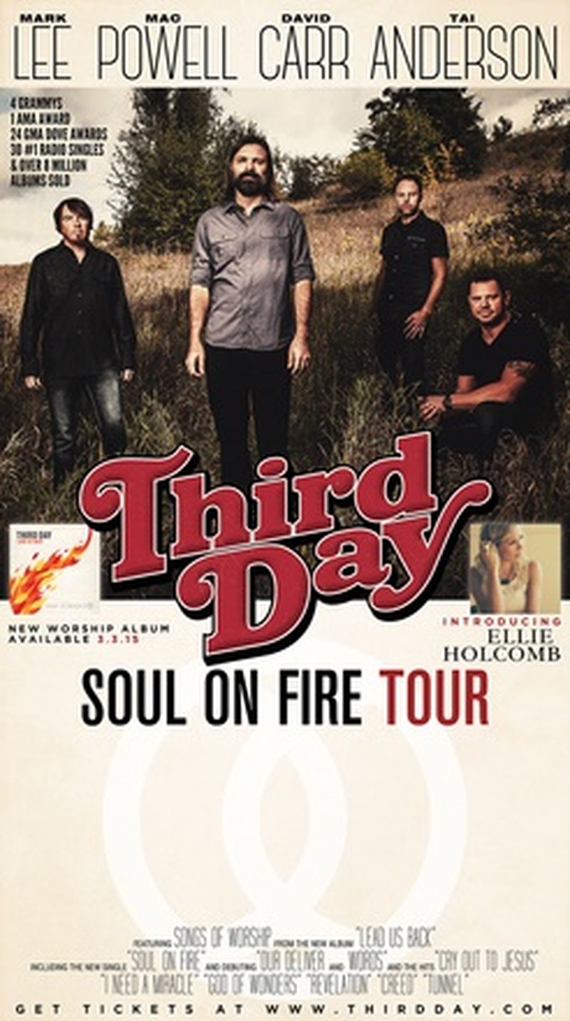 Third Day Announces "Soul On Fire Tour" for Spring 2015