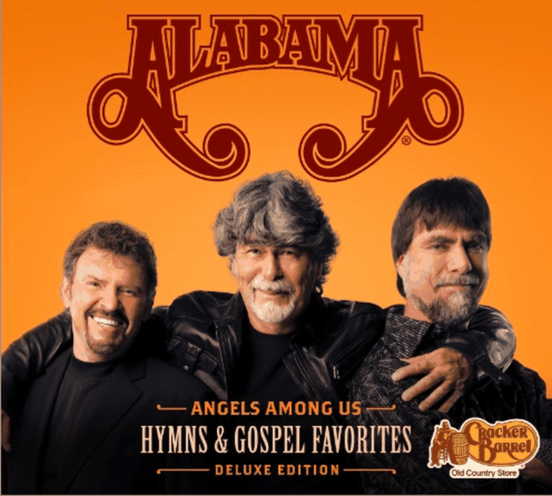 Cracker Barrel Old Country Store® Releases Alabama's ANGELS AMONG US: HYMNS & GOSPEL FAVORITES: DELUXE EDITION CD Today