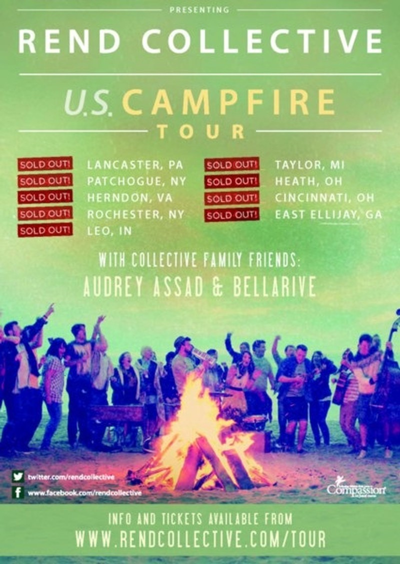 Rend Collective "Campfire" Tour Sparks Sold-Out Events Internationally As Band Prepares For New Studio Album, THE ART OF CELEBRATION