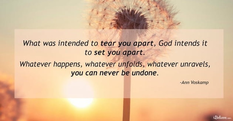 You Can Never Be Undone - Encouragement for Today - November 25, 2014