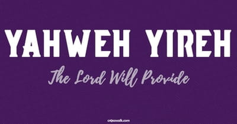 yahweh yireh name of god