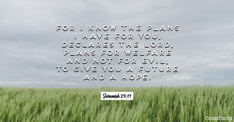 for i know the plans i have for you jeremiah 29 11