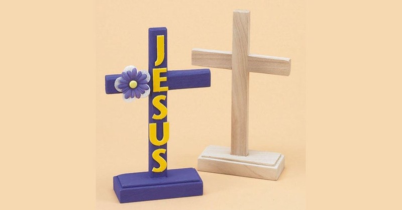 16. A Wooden Cross to Paint Together