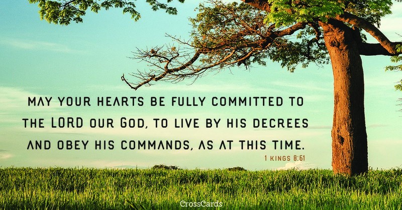 Your Daily Verse - 1 Kings 8:61	