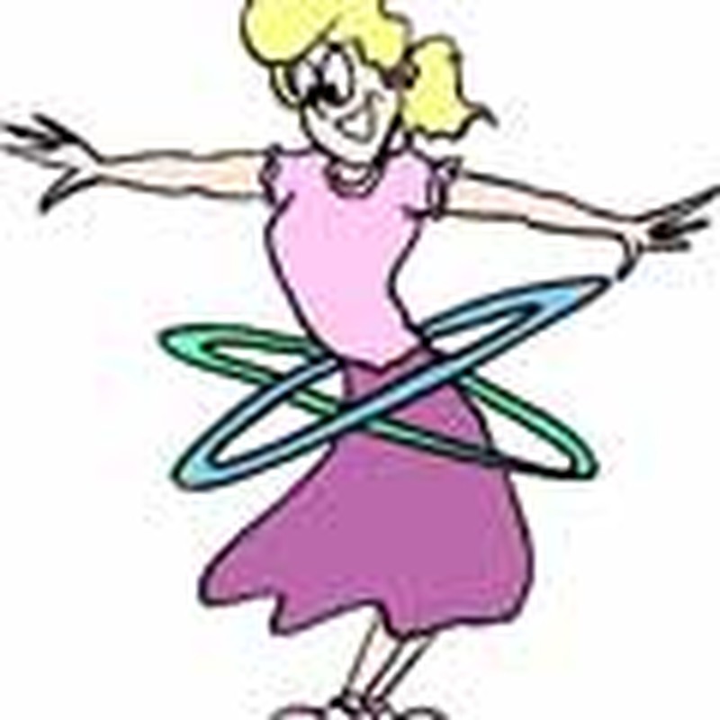 50s hula hoop clipart