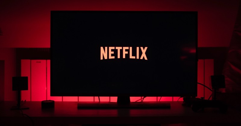 netflix logo on television