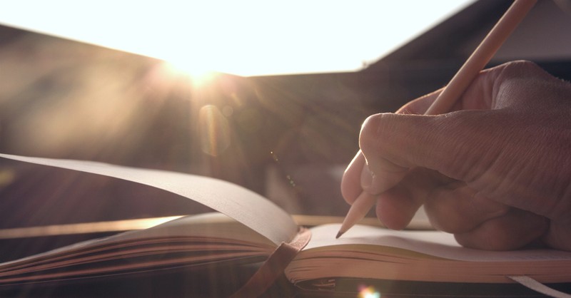 sun shining on person writing in journal, nothing new under the sun
