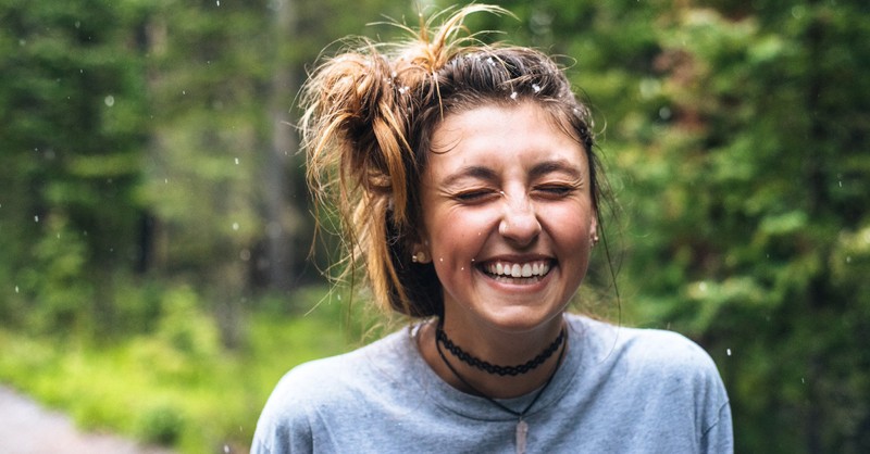 Young girl laughing