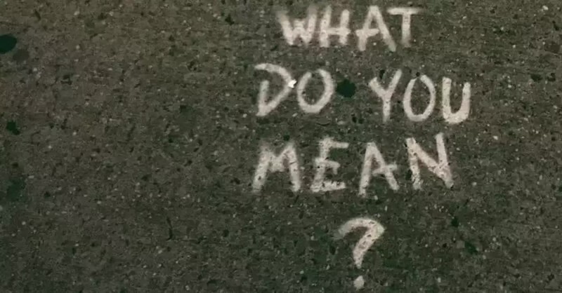 what do you mean question written on pavement