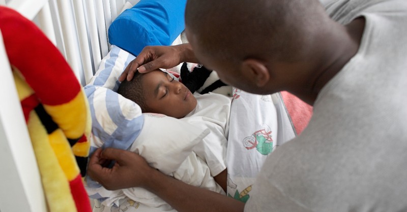 jesus praying for sick baby