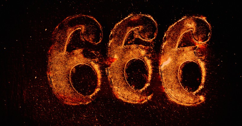 number 666 in flames, numbers in the bible