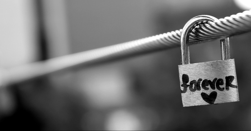 Forever lock on a bridge