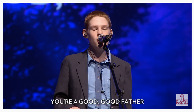 Blind Boy with Autism Christopher Duffley Sings 'Good Good Father'