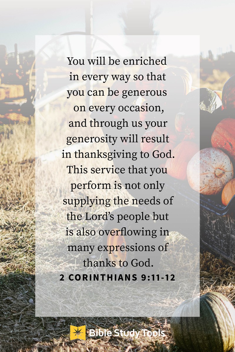 Your Daily Verse - 2 Corinthians 9:11-12