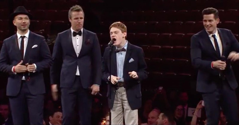 'Lean On Me' Blind Singer with Autism Performs with The Tenors