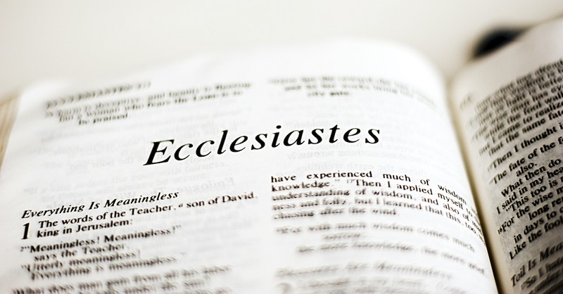 Why Does Ecclesiastes Say All Is Vanity?