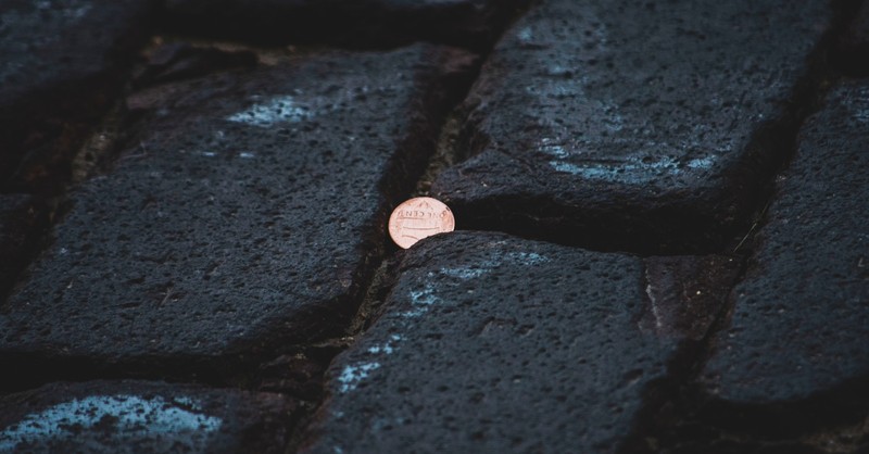 Lost coin found on a street
