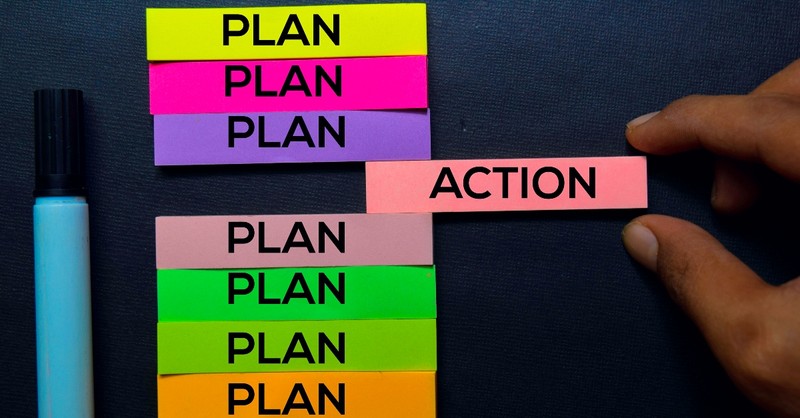 Plan and action sticky notes