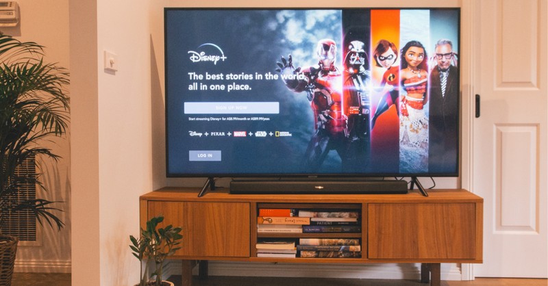 Disney plus on a TV, family friendly movies streaming in January