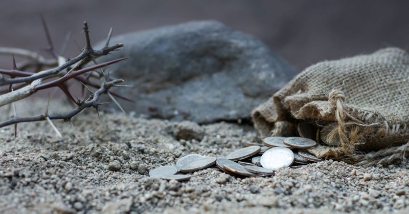 coins crown of thorns crucifixion judas betrayal easter