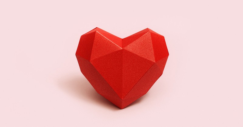 3 dimensional heart, clean heart
