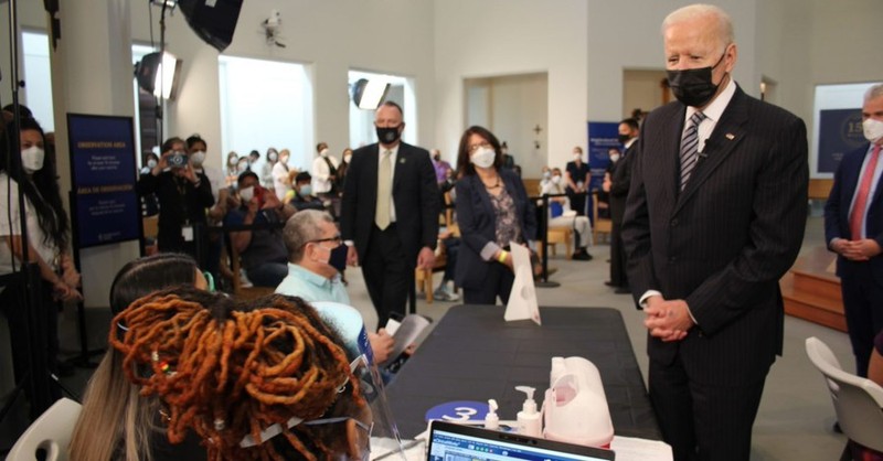 Biden Says Seminary COVID-19 Vaccine Clinic Is Example of 'America at its Finest'