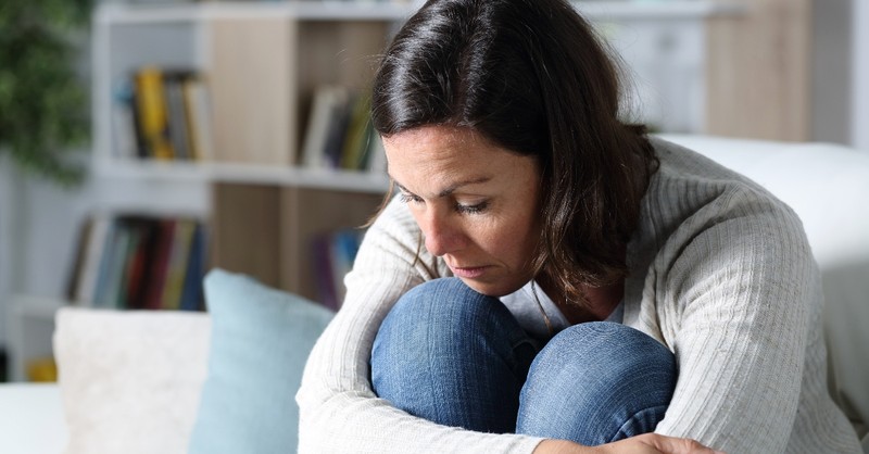 Woman feeling down