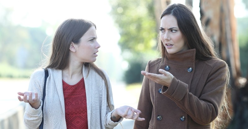 Two women arguing