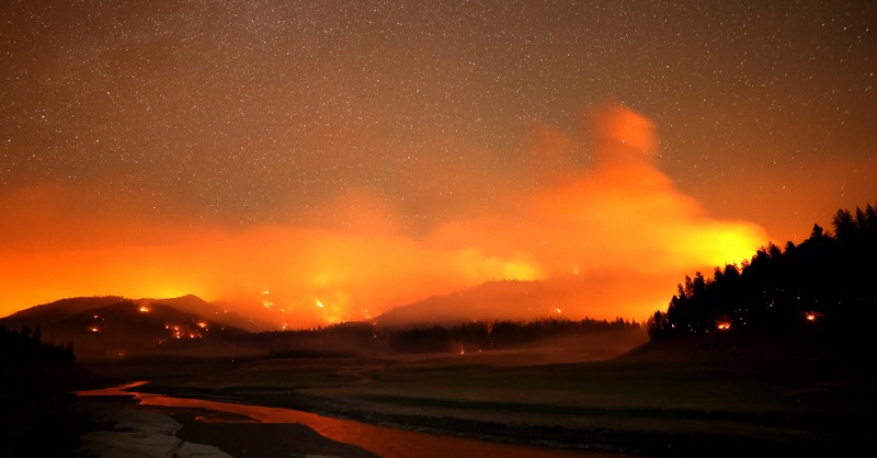 Large Wildfires Burn Through the US West
