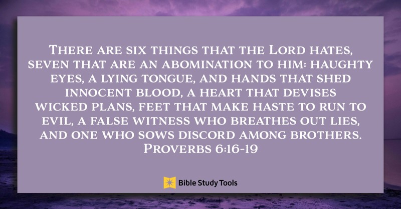 God Hates A Lying Tongue (Proverbs 6:16-19) - Your Daily Bible Verse -  October 29 - Daily Devotional