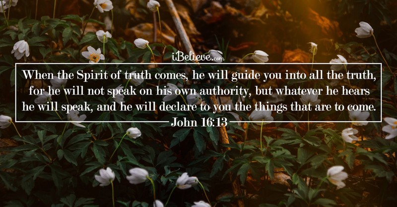 John 16:13, inspirational image