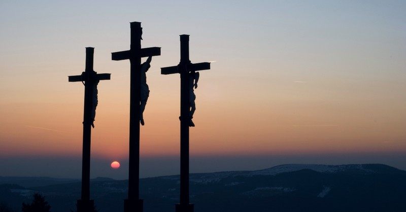 Three crosses on Calvary, at calvary hymns about freedom