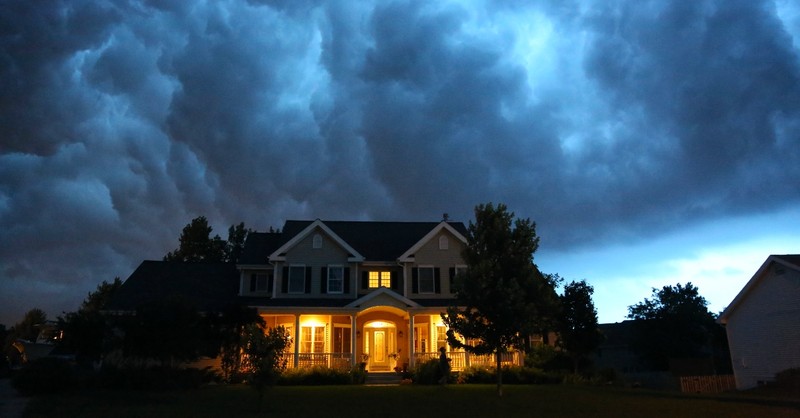 Storm brewing over a home