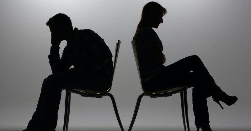 man and wife sitting on chairs looking away from each other, bible say neglecting your wife