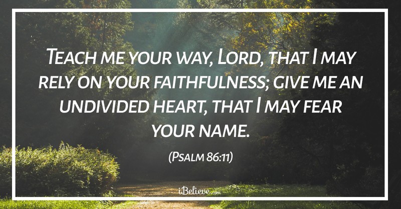 bible verse about faith - Psalm 86:11, have faith in god