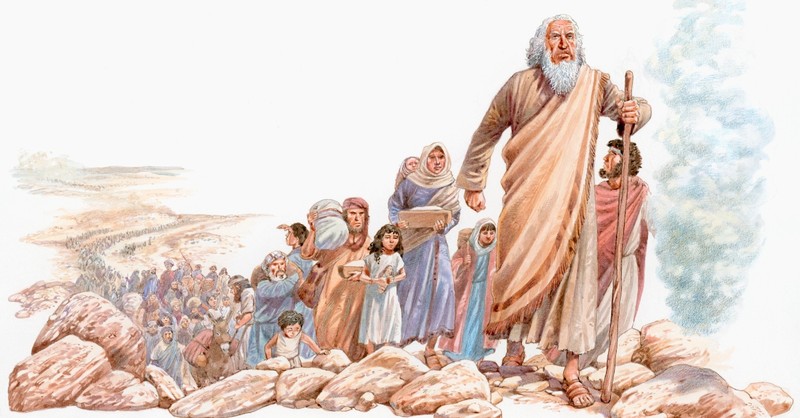 Moses leading Israelites, no greater love than this