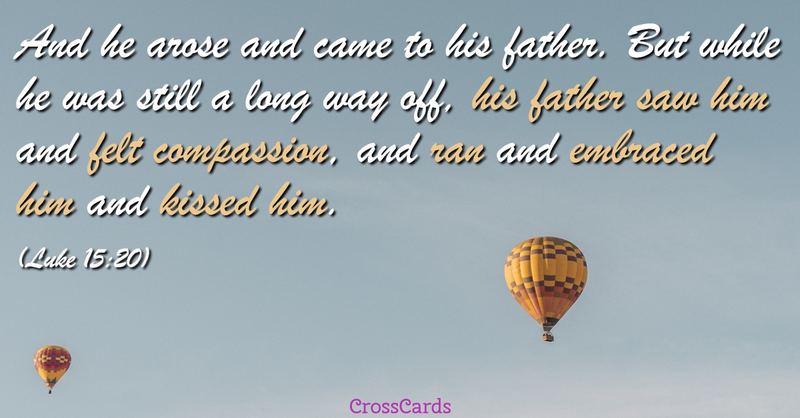 Luke 15:20 Scripture card