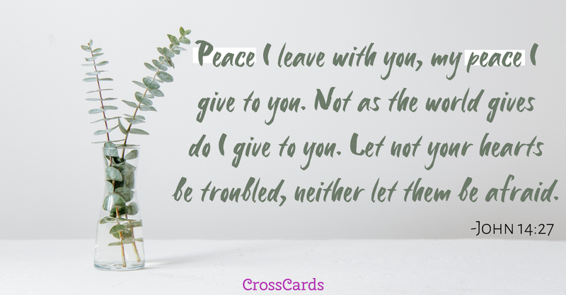 John 14:27 Scripture card