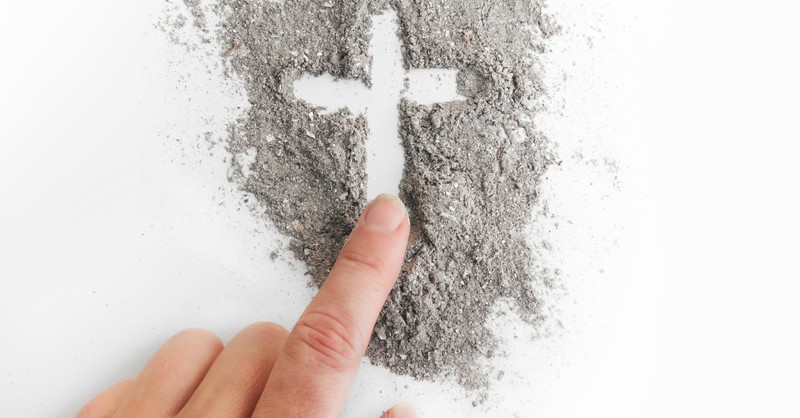 cross drawn in ashes, Lent, Ash Wednesday