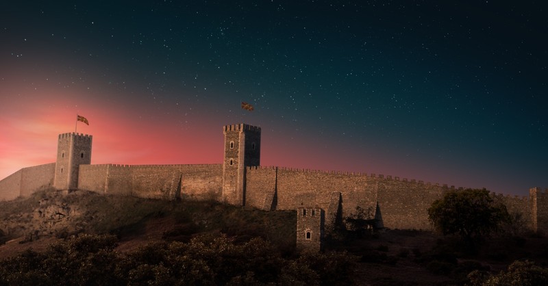 fortress walls evening