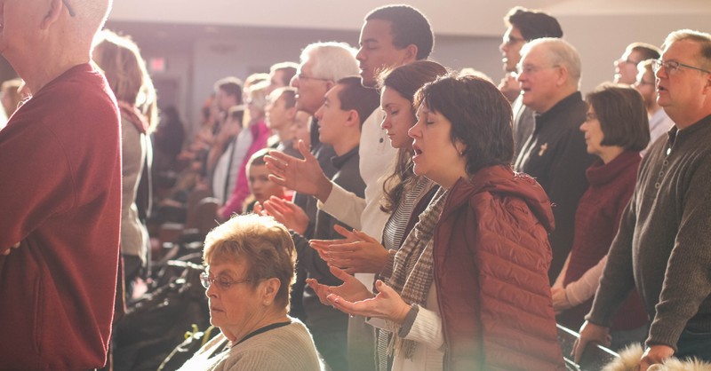 church people singing together