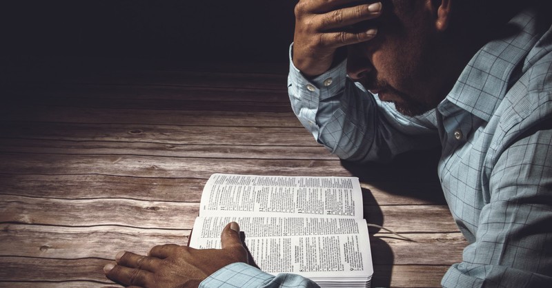 Man reading the Bible