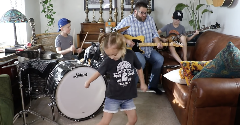 Family Band Performs Quarantine Rendition Of 'Jailhouse Rock'