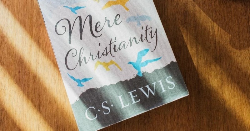 Mere Christianity by CS Lewis on table, cs lewis quotes about apologetics