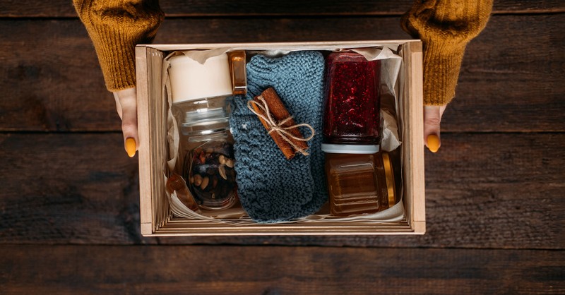 Gift basket in fall