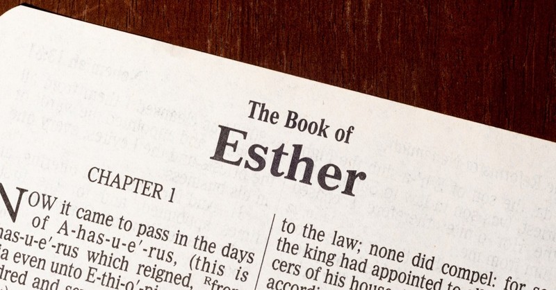 Bible open to The Book of Esther, major characters book of esther