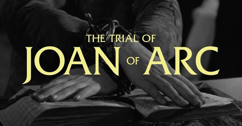 The Trial of Joan of Arc 1962 movie still, movies about martyrs