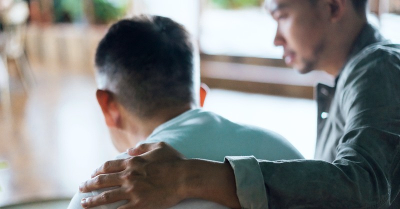Son comforting a father, 5 ways to tell if this is a god thing