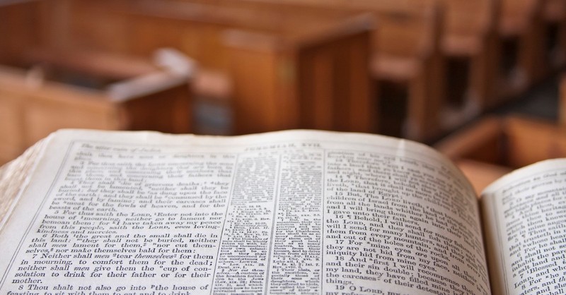 bible on pulpit as illustration for article about voddie baucham